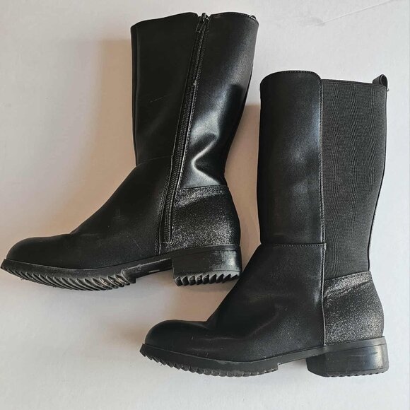 Unbranded Black glitter ankle Girl Boots size 3 - Picture 1 of 11